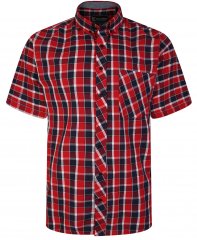 Kam Jeans 6240 SS Check Shirt Red