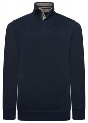 Kam Jeans 7092 Džemperis ar pusrāvējslēdzēju Tumši zila