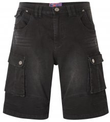 Kam Jeans Ivan Cargo Shorts Black 