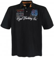 Lavecchia 4688 Printed Jersey Poloshirt Black