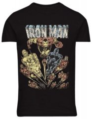 North Latitude 51349 T-krekls ar Iron Man apdruku Melns
