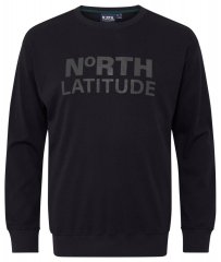 North Latitude 53123 Džemperis ar logo Melns