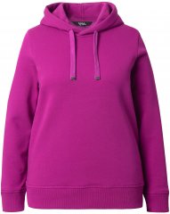 Ulla Popken Relaxed Fit Long Sleeve Hoodie Berry