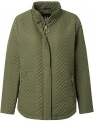 Ulla Popken Zigzag Quilted Jacket Loden Green