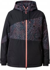 Ulla Popken Neon Ripple Performance Snow Jacket Black