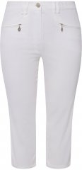Ulla Popken Mony Stretch Capri Pants Snow White