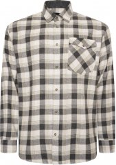 Kam Jeans P040 Premium Flannel Retro Check Shirt Charcoal