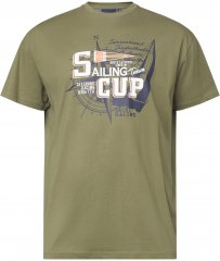 North Latitude 61119 T-Krekls Ar Apdruku Olīvzaļš