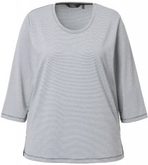 Ulla Popken Decorative Seam Short Sleeve Tee Grey