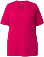 Ulla Popken Essential V-Neck Stretch Tee Dark Raspberry