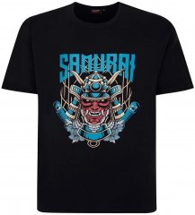 Espionage T429 Samurai Printed T-Shirt Navy