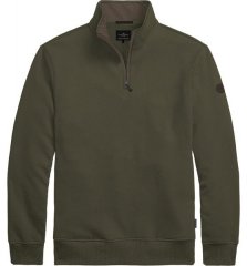 Double Outfitters MTOP-1163 Džemperis ar pusrāvējslēdzēju Haki
