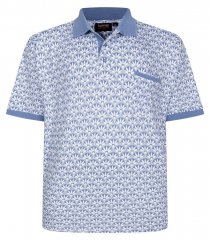 Espionage P231 Polo krekls ar ģeometrisku apdruku zila/balta