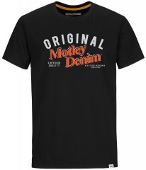 Motley Denim Salford T-shirt Orange on Black