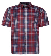 Espionage SH447 Rūtains krekls burgundy
