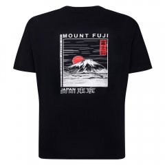Espionage T422 T-krekls ar Mount Fuji Apdruku Tumši Zils