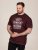 D555 Baldwin Grumpy Old Man Club Print Crew Neck T-shirt Burgundy/ Black Twist - T-krekli - T-krekli - 2XL-14XL