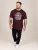 D555 Baldwin Grumpy Old Man Club Print Crew Neck T-shirt Burgundy/ Black Twist - T-krekli - T-krekli - 2XL-14XL