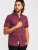 D555 Hillcrest S/S Micro Ao Print Shirt Burgundy - Krekli - Krekli - 2XL-8XL