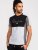 D555 Felix Couture Crew Neck Cut And Sew T-Shirt Black/Charcoal - T-krekli - T-krekli - 2XL-14XL