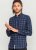 D555 Dovercourt Flannel Check Shirt Blue and Black - Krekli - Krekli - 2XL-8XL