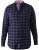 D555 Dovercourt Flannel Check Shirt Blue and Black - Krekli - Krekli - 2XL-8XL