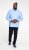 D555 Richard Long Sleeve Oxford Shirt Sky Blue - Krekli - Krekli - 2XL-8XL