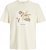 Jack & Jones Almeria Front Print Crew Neck T-Shirt Antique White - T-krekli - T-krekli - 2XL-14XL