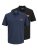 Jack & Jones Rush polo krekls 2 gab melna/tumši zila - Polo krekli - Polo krekli - 2XL-8XL