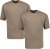 Adamo Marlon Comfort fit 2-pack T-shirt Khaki - T-krekli - T-krekli - 2XL-14XL