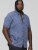 D555 KYLE S/S Micro AO Print Shirt Blue - Krekli - Krekli - 2XL-8XL