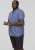 D555 KYLE S/S Micro AO Print Shirt Blue - Krekli - Krekli - 2XL-8XL