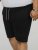 D555 STEFAN1 Elasticated Waist Loop Back Shorts Black - Sporta bikses un šorti - Sporta bikses un Sporta šorti - 2XL-12XL
