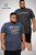 D555 ALFRED 2-Pack Brand Carrier Printed Crew Neck T-Shirts - T-krekli - T-krekli - 2XL-14XL