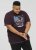 D555 NOVA Cali Surf Printed Crew Neck T-Shirt Plum - T-krekli - T-krekli - 2XL-14XL