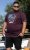 D555 NOVA Cali Surf Printed Crew Neck T-Shirt Plum - T-krekli - T-krekli - 2XL-14XL