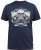 D555 COOK Trio Of Skulls Printed Crew Neck T-Shirt Slate Blue - T-krekli - T-krekli - 2XL-14XL