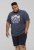 D555 COOK Trio Of Skulls Printed Crew Neck T-Shirt Slate Blue - T-krekli - T-krekli - 2XL-14XL