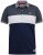 D555 EMERSON Cut And Sew Polo With Jacquard Collar Navy - Polo krekli - Polo krekli - 2XL-8XL
