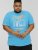 D555 AARON Surfers Paradise Printed Crew Neck T-Shirt Turquoise - T-krekli - T-krekli - 2XL-14XL