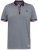 D555 BAYTON 2 Fine Stripe Jersey Polo Grey - Polo krekli - Polo krekli - 2XL-8XL
