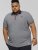 D555 BAYTON 2 Fine Stripe Jersey Polo Grey - Polo krekli - Polo krekli - 2XL-8XL