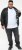 D555 MARSDEN Hybrid Knitted Jacket With Bonded Fleece Lining Black - Jakas & Lietus apģērbs - Jakas - 2XL-12XL