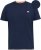 D555 SANDFORD Double Layer On Neck Ribs And Hem Waffle Textured T-Shirt Navy - T-krekli - T-krekli - 2XL-14XL