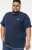 D555 SANDFORD Double Layer On Neck Ribs And Hem Waffle Textured T-Shirt Navy - T-krekli - T-krekli - 2XL-14XL