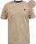 D555 SANDFORD Double Layer On Neck Ribs And Hem Waffle Textured T-Shirt Beige - T-krekli - T-krekli - 2XL-14XL