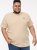 D555 SANDFORD Double Layer On Neck Ribs And Hem Waffle Textured T-Shirt Beige - T-krekli - T-krekli - 2XL-14XL