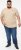 D555 SANDFORD Double Layer On Neck Ribs And Hem Waffle Textured T-Shirt Beige - T-krekli - T-krekli - 2XL-14XL