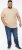 D555 SANDFORD Double Layer On Neck Ribs And Hem Waffle Textured T-Shirt Beige - T-krekli - T-krekli - 2XL-14XL