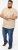 D555 SANDFORD Double Layer On Neck Ribs And Hem Waffle Textured T-Shirt Beige - T-krekli - T-krekli - 2XL-14XL